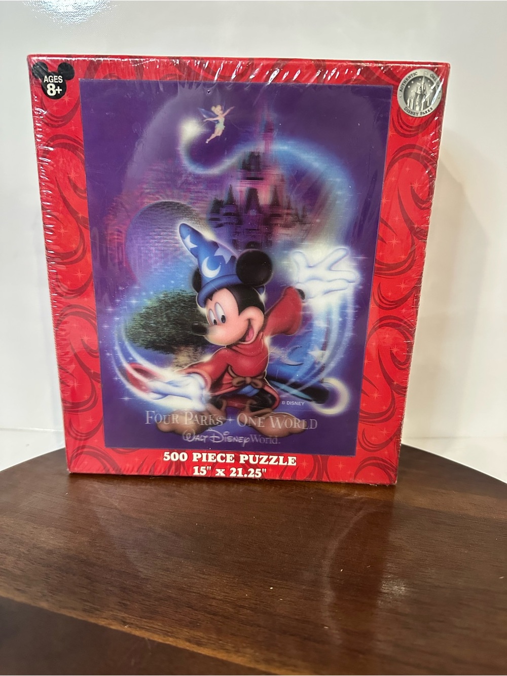 Disney Parks Four Parks One World Sorcerer Mickey 500 Piece Puzzle NEW Sealed